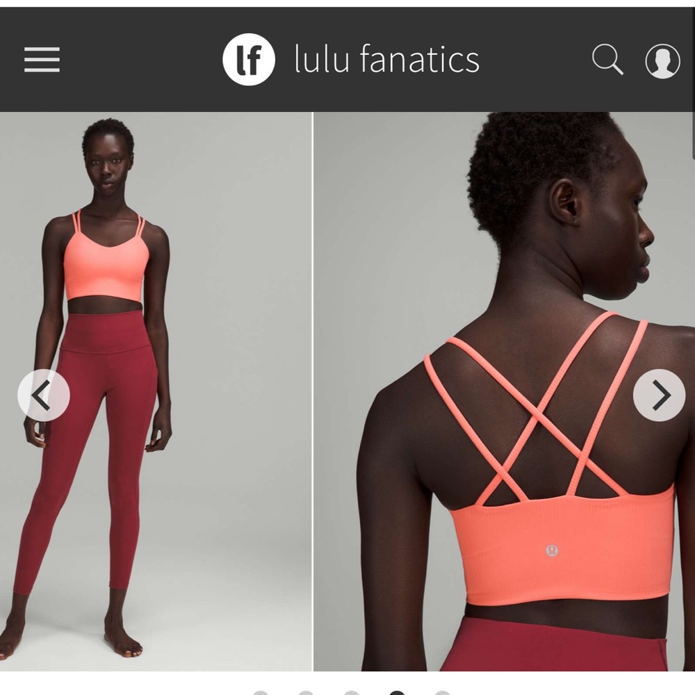 Lululemon Like a Cloud Ribbed Longline Bra - Size 8